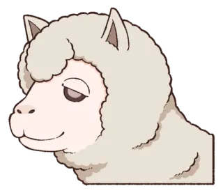 🐏 llama, animal, alpaca, lindo, pegatina telegram sticker