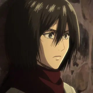🗡 Mikasa Ackerman Attack on Titan Mikasa, Attack on Titan, anime, character, Japanese anime telegram sticker