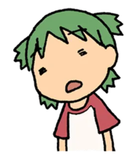 😞 만화, 애니메이션, 소녀, 지친, 피곤한, 실망한 telegram sticker