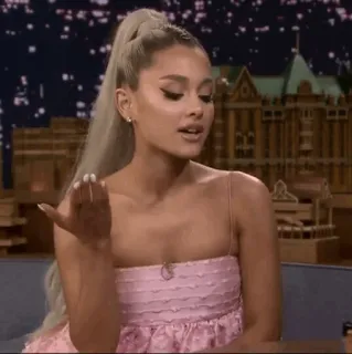 ◼ Ariana Grande pop star, singer, musician, celebrity, woman telegram sticker