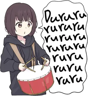 🥁 Dururu
rururu
rururu
rururu
rururu аниме девушка, барабан, милый, барабаны, музыка, мультфильм, барабанить telegram sticker