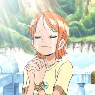 🧎‍♀️ Nami One Piece Аниме, Плач, Персонаж, Нами, One Piece telegram sticker