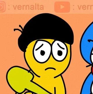 ✨ cartoon, animated, middle finger, offensive gesture, expression, sad whatsapp sticker