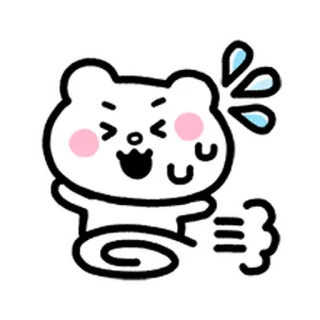 💨 หมี, การ์ตูน, น่ารัก, ตลก, อีโมจิ, สติกเกอร์ telegram sticker