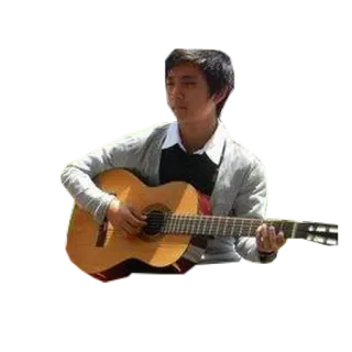 🎸 chitarra, musica, musicista, uomo, strumento telegram sticker