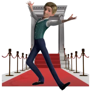 💁 uomo, ballo, cartoni animati, formale, tappeto rosso whatsapp sticker