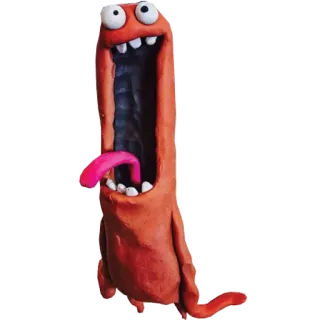 😜 Cartoon, Monster, Knete, Lustig, Animiert, Figur, Ausdruck whatsapp sticker