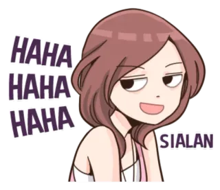🤓 HAHA HAHA HAHA
SIALAN Frau, Cartoon, Ausdruck, Lachen, Lustig, Haha telegram sticker