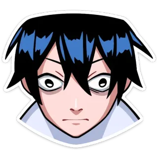 👀 Anime, Manga, Dibujo animado, Retrato, Ojos, Chico telegram sticker