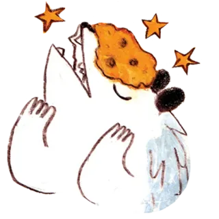 🧼 zwierzę, kreskówka, ciastko, gwiazdy, słodkie, kawaii telegram sticker
