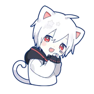 😊 anime, cat, cute, manga, kawaii, cartoon telegram sticker