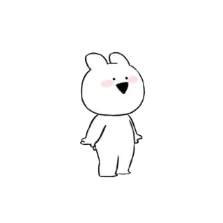 😄 dibujos animados, animal, conejo, lindo telegram sticker