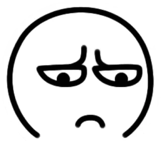😞 triste, emoji, faccia, umore telegram sticker