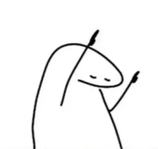 🌟 orang lidi, jari tengah, menyinggung, kasar telegram sticker