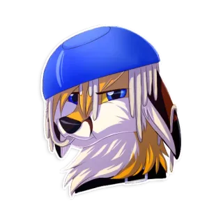 😑 autocollant, loup, furry, anime, dessin animé, animal telegram sticker