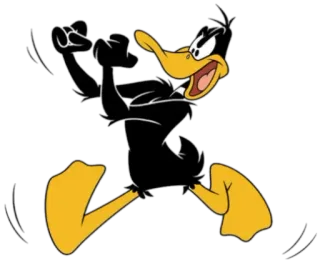 👊 Daffy Duck daffy duck, kartun, looney tunes, warner bros, bebek whatsapp sticker