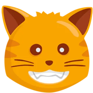 😺 chat, animal, dessin animé, orange, visage, félin telegram sticker
