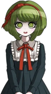 🌟 Anime, Ragazza, Personaggio, Capelli verdi, Carina, Illustrazione telegram sticker