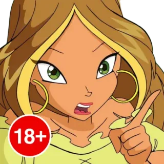 🔞 18+ Phim hoạt hình, Nhân vật, Phụ nữ, Giới hạn độ tuổi, Xếp hạng độ tuổi telegram sticker