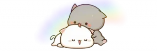 💞 น่ารัก, การ์ตูน, สายรุ้ง, แมว, ความรัก, คาวาอิ telegram sticker