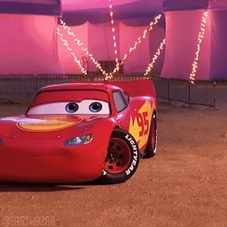😒 Lightning McQueen Cars voitures, lightning mcqueen, disney, pixar, dessin animé, course, animé telegram sticker