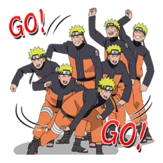 🏃 Naruto GO! Аниме, Наруто, Клон, Ниндзя, Вперёд telegram sticker