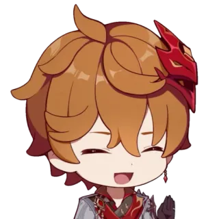 👋 Tartaglia Genshin Impact Anime, Chibi, Juego, Genshin Impact, Tartaglia, Personaje whatsapp sticker