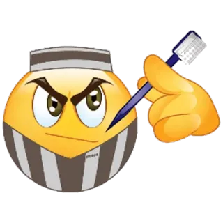 😤 Gefangener, Gefängnis, Ausbruch, Zahnbürste, Knast, Krimineller telegram sticker