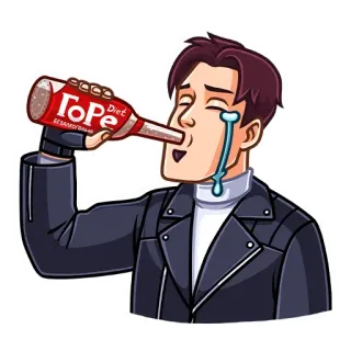 😢 ГОРЕ Diet БЕЗАЛКОГОЛЬНО bere, triste, piangere, giacca, soda, dieta telegram sticker
