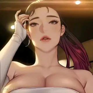 🥵 femme, animé, fille, portrait, illustration, sexy telegram sticker