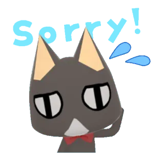 🥺 gatto, animale, cartone animato, sudore, ansioso, confuso telegram sticker