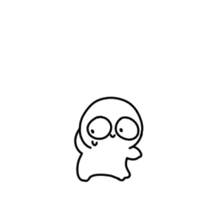💬 uroczy, biały, postać, animacja, blob telegram sticker