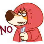 🙅‍♂️ NO мультик, собака, нет, отказ, отклонение telegram sticker