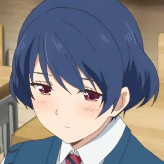 🥰 Anime, Meisje, Schooluniform, Schattig, Cartoon telegram sticker