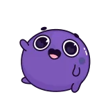 👋 만화, 귀여운, 블롭, 보라색 telegram sticker