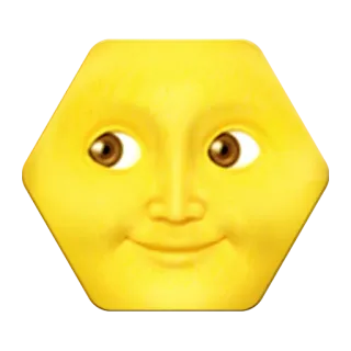 🌕 moon, face, cute, emoji, yellow, celestial, expression telegram sticker