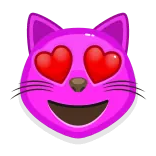 😻 cat, emoji, heart eyes, love, animal, sticker telegram sticker