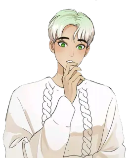 😯 Anime, Kreskówka, Osoba, Postać, Portret, Ilustracja telegram sticker
