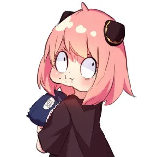 😒 Anya Spy x Family SUPER OISHI Anime, Mädchen, Süß, Pinke Haare, Fanart, Charakter, Spy Family telegram sticker