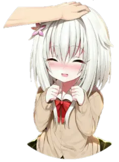☺️ Anime, Chibi, Pacca sulla testa, Carino, Ragazza, Cartone animato, Manga telegram sticker