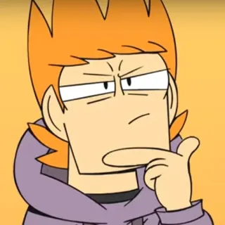 🤔 Matt Eddsworld การ์ตูน, อนิเมชั่น, กำลังคิด, งง, กังวล whatsapp sticker