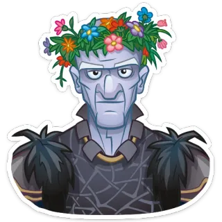 💐 fantasía, personaje, flores, criatura telegram sticker