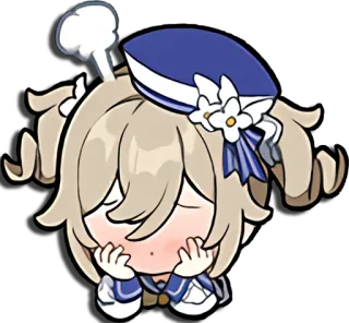 😖 Barbara Genshin Impact anime, manga, genshin impact, video game character, cute whatsapp sticker