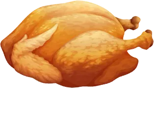 🍗 pollo, comida, ave, asado telegram sticker