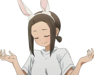 🤷‍♀ Anime, ragazza, orecchie da coniglio, arrogante, carina whatsapp sticker