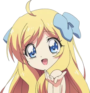 😀 Anime, Dibujos animados, Chica, Linda, Personaje, Ilustración whatsapp sticker