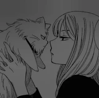 ⚓️ cat, woman, manga, anime, girl, pet telegram sticker
