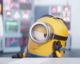 😒 Minion Despicable Me minion, despicable me, cartoon, yellow, character, funny, cute telegram sticker