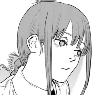 😒 Makima Chainsaw Man anime, manga, character, portrait, illustration telegram sticker