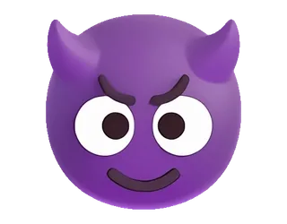 😈 diabo, emoji, roxo, chifres, rosto, desenho animado, malvado, demônio telegram sticker
